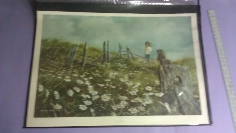 Artist: Carolyn Bullis Blish, Print Title: Picking Daisies 