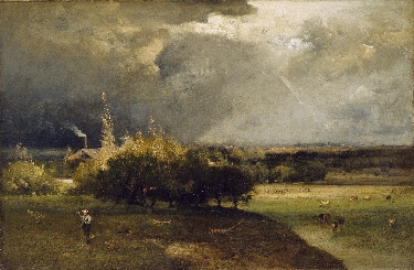 Artist: George Inness  (1825 - 1894) , Original Oil Title: The Coming Storm, ca. 1879 