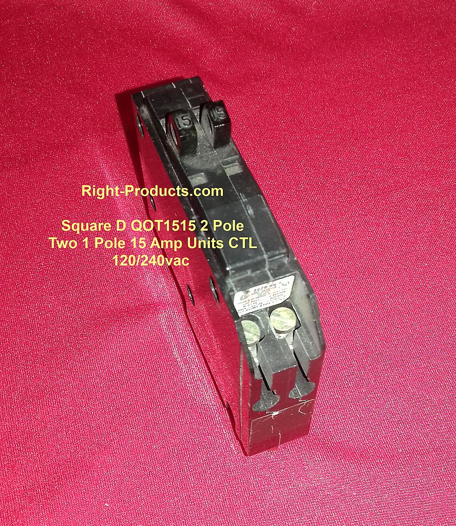 Square D QOT1515CP QO 2-15 Amp Double-Pole Circuit Breaker