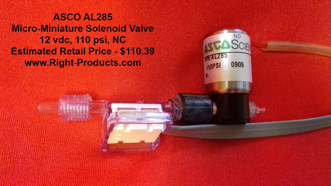 ASCO AL285 Micro-Miniature Solenoid Valve  www.Right-Products.com