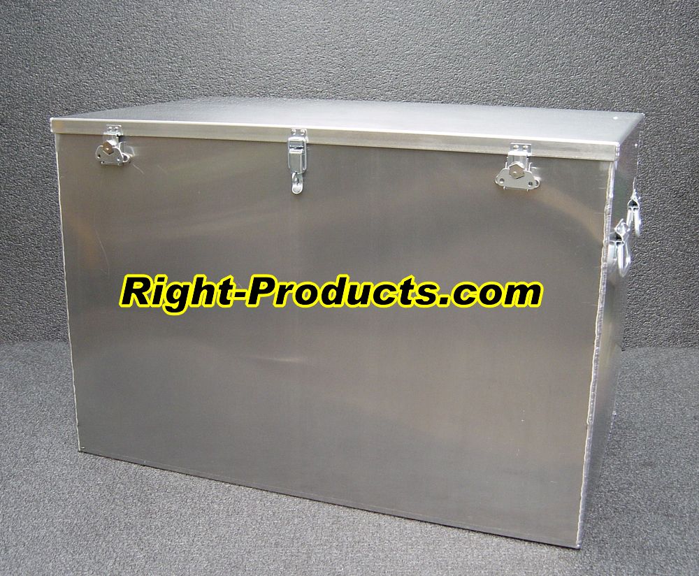 36 in Aluminum Case Lockable Jobsite Tool Storage Gang Box Watertight  www.Right-Products.com