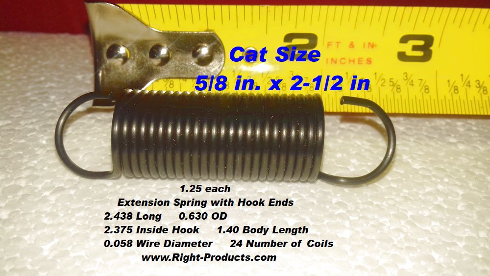 Extension Springs with Hook Ends  www.Right-Products.com
