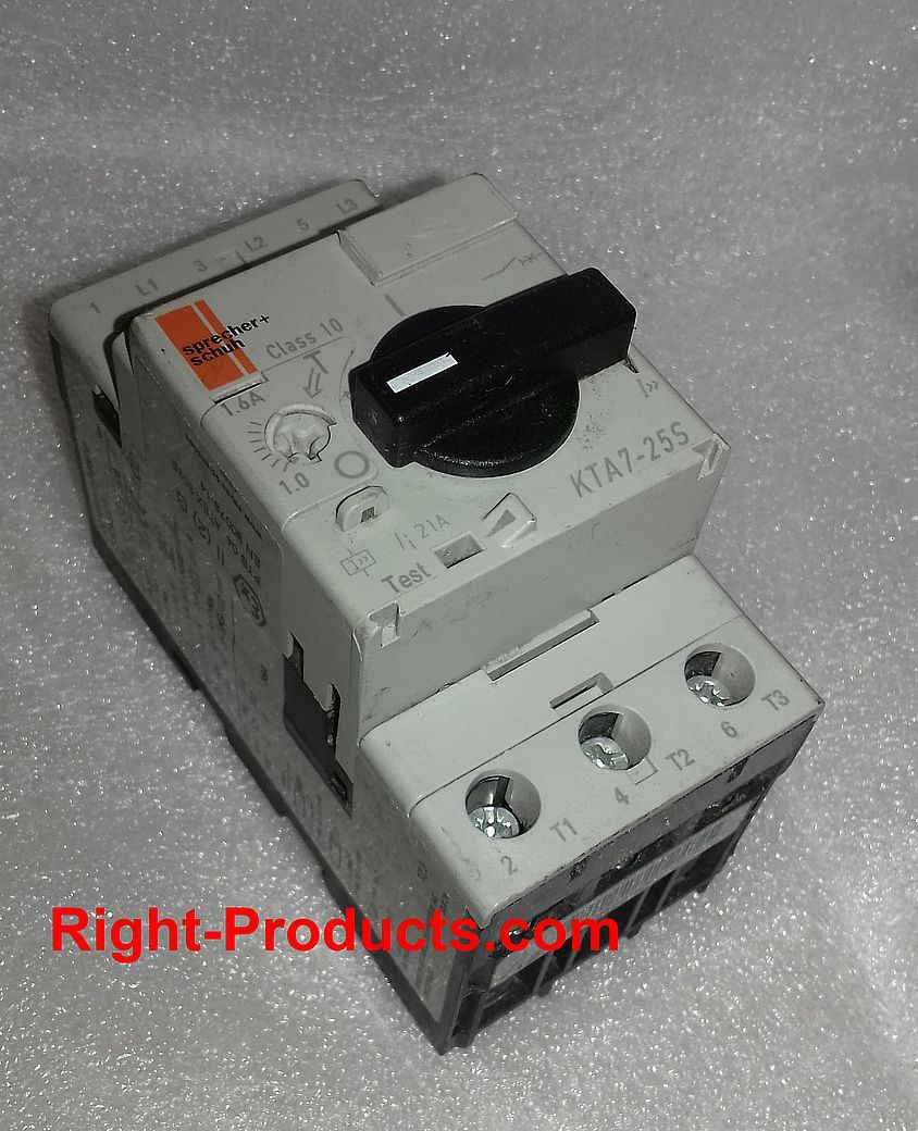 Motor Starter Sprecher & Schuh KTA7-25S-1.6A   www.Right-Products.com