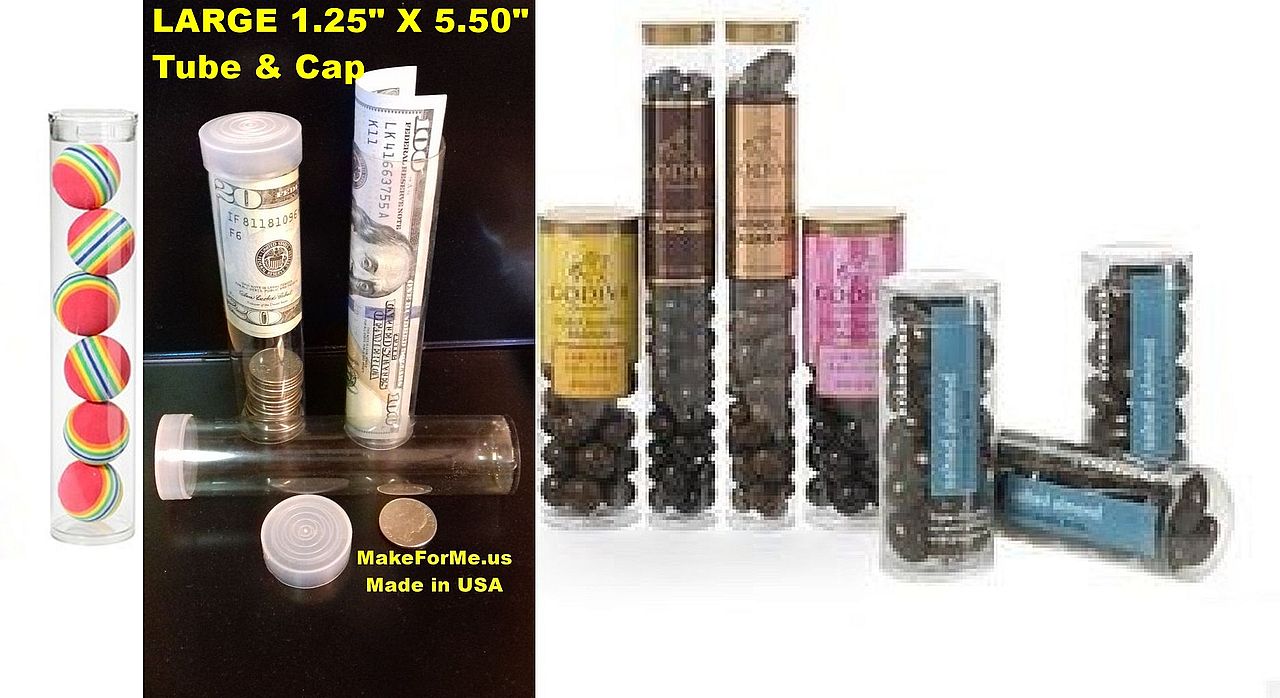 See Through Plastic Storage Tubes & Caps   www.Right-Products.com