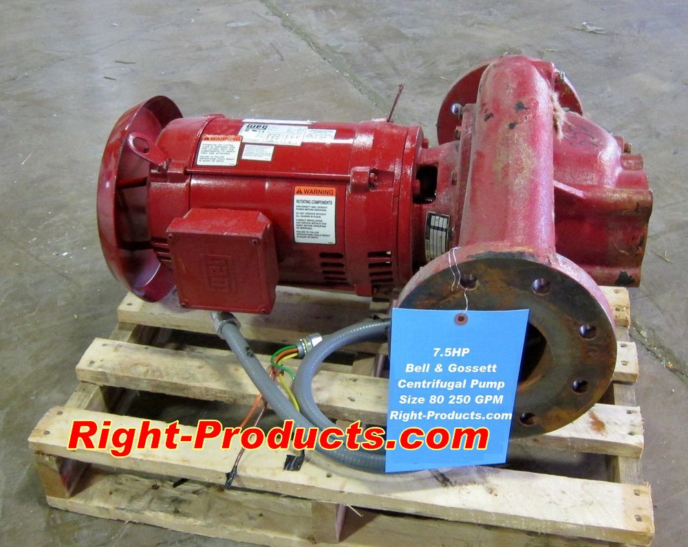 7.5 HP Bell & Gossett Pump Size 80 @ www.Right-Products.com